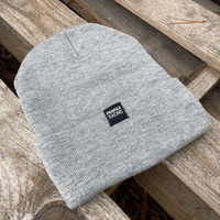 Profile Woven Label Beanie (Heather Grey)