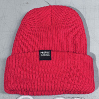 Profile Ribbed Beanie (Bright Red)