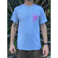 Profile Racing Logo Tee Grey/Pink (XXL)